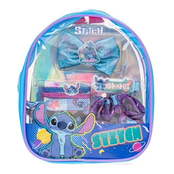 Disney Stitch Mini Backpack Hair Gift Set