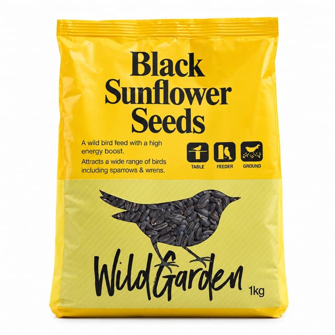 Wild Garden Black Sunflower Seeds 1kg  