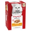 Gourmet Mon Petit Meaty Variety Wet Cat Food 6x50g - Duck, Chicken, Turkey