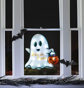 Hallow Scream Light Up Window Decoration - Ghost