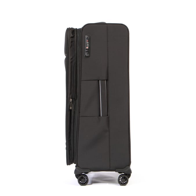 Salisburys Premium Soft Shell Expandable Suitcases - Black