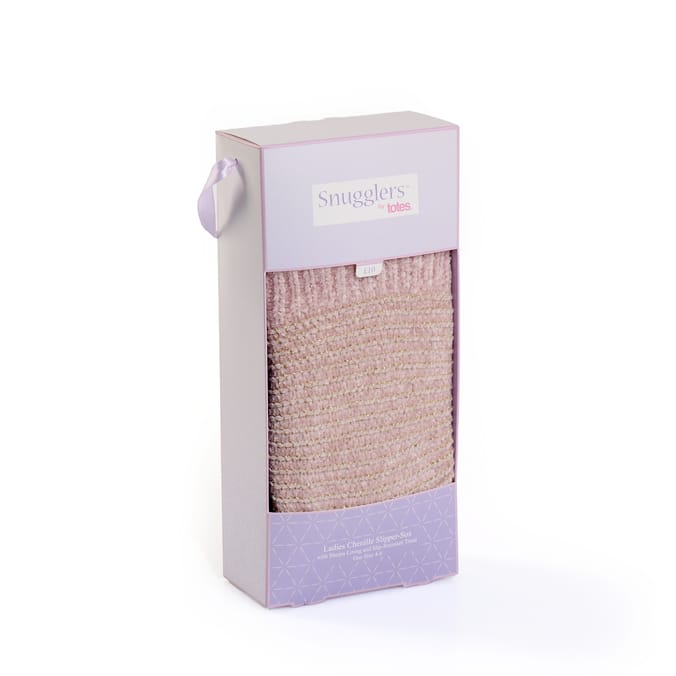 Snugglers By Totes Ladies Chenille Slipper-Sox