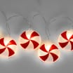 Festive Feeling 10 Warm White LED Candy String Light - Peppermints
