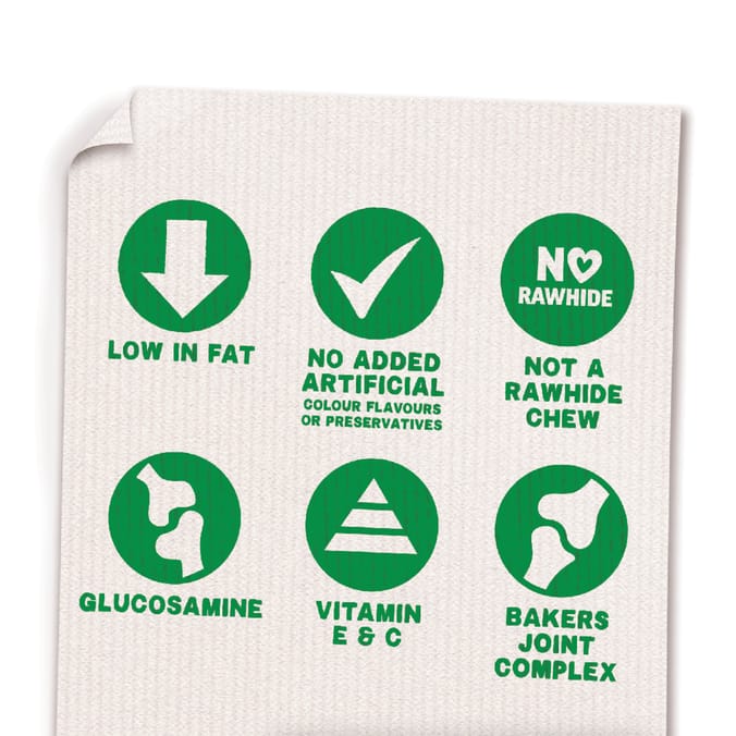 Bakers Joint Delicious Medium Dog Chicken Dog Chews 6 x 180g