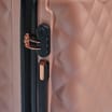 Salisbury Embossed Quilted Shell Suitcase - Pink