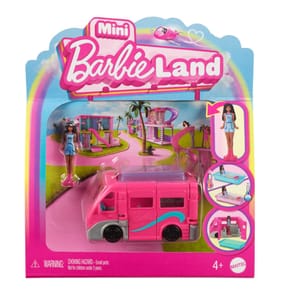 Barbie Mini Barbieland Doll & Vehicle Set With 1.5-Inch Doll & Dreamcamper With Color-Change Pool HYF39