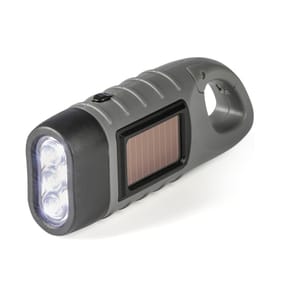 EASYmaxx Solar Torch with Dynamo Crank
