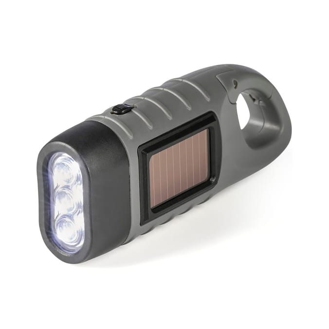 EASYmaxx Solar Torch with Dynamo Crank