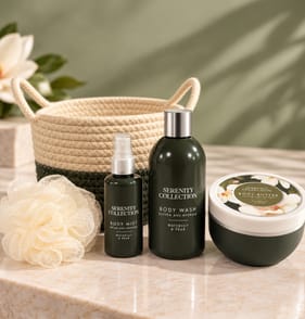 Serenity Collection Bath & Body Basket Gift Set