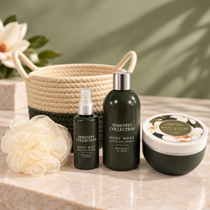 Serenity Collection Bath & Body Basket Gift Set