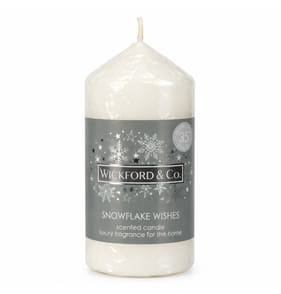 Wickford & Co Small Pillar Candle - Snowflake