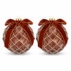 Festive Feeling Large Christmas Bauble with Bow 2 Pack