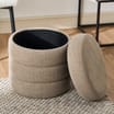 Home Collections Ribbed Boucle Storage Stool