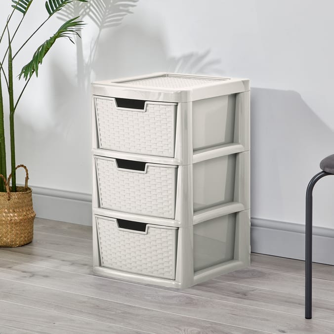 Utility 3 Drawer Storage Tower