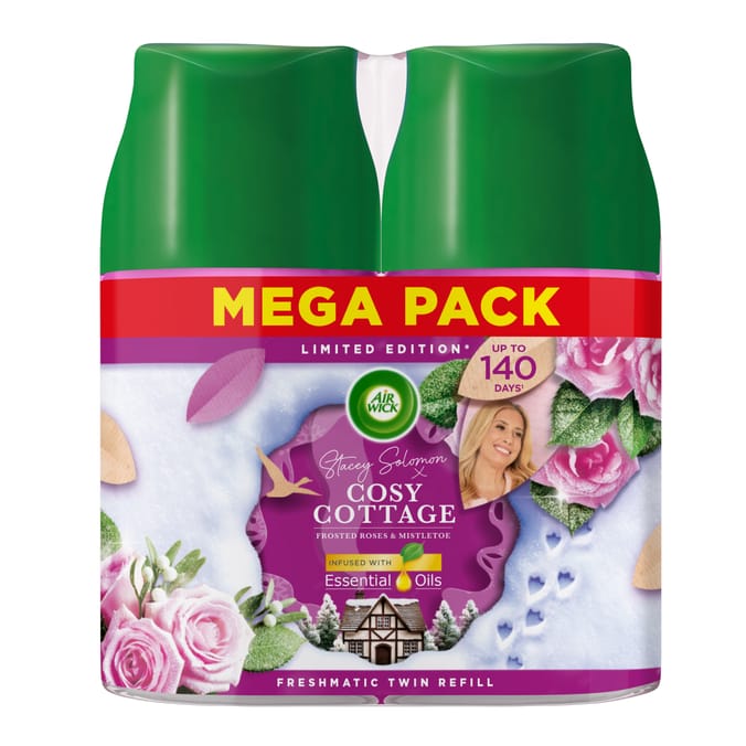 Air Wick Cosy Cottage - Frosted Roses & Mistletoe 2x250ml