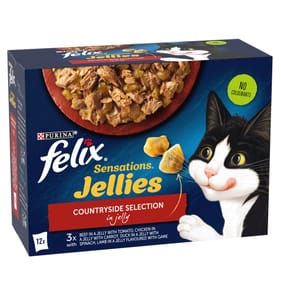 Felix Sensations Jellies Wet Cat Food 12x85g - Countryside Selection