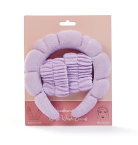 Headband and Wrist Wash Bands - Lilac