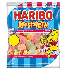 Haribo Nostalgix Sugar Coated Fruit & Cola Flavour Jelly Sweets 140g