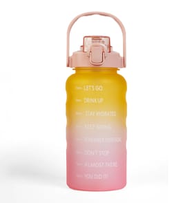 Hydrate 2L Tracker Water Bottle - Yellow/Pink
