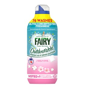 Fairy Outdoorable Fabric Softener 1. 064 Litres 76 Washes - Cherry Blossom & Nordic Cotton