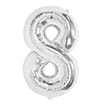 Lets Party Silver Foil 8 Balloon