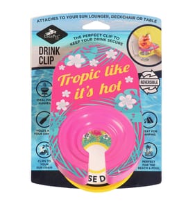 Logo Pegs Drink Clip Holder - Tropic Flamingo