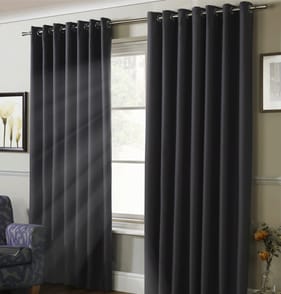Alan Symonds Essential Blackout Curtains - Charcoal 46 x 54