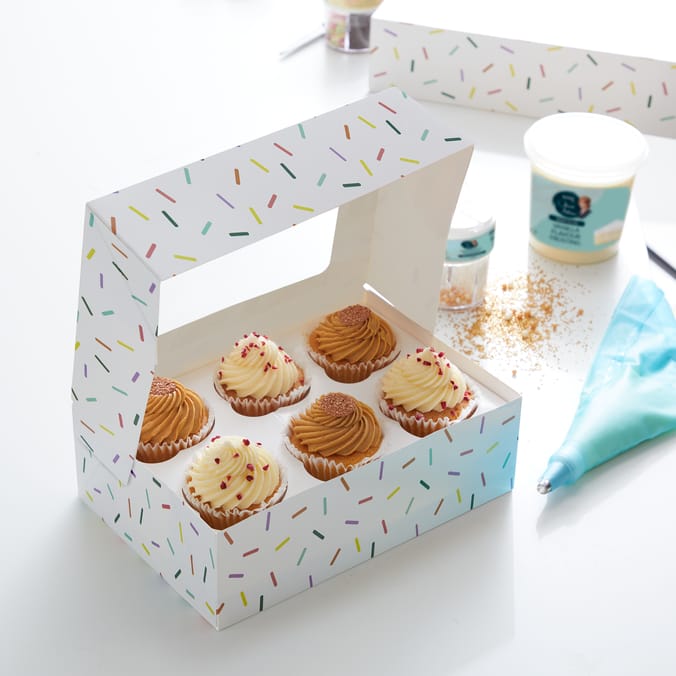 Jane Asher Cupcake Boxes Holds 6 Cupcakes 4 Pack
