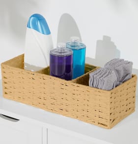 Natural Three Section Basket