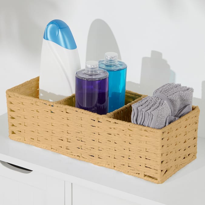 Natural Three Section Basket