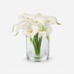 Artificial Cala Lilly In Glass Pot