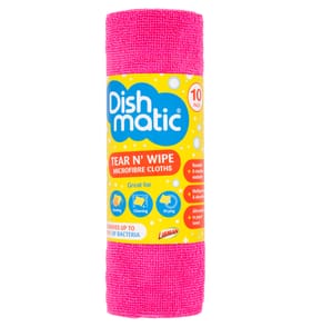 Dishmatic 10 Tear N' Wipe Microfibre Cloths