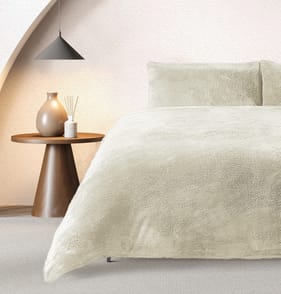  The Winter Warmer Collection Teddy Single Duvet Set - Cream