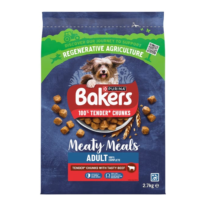 Bakers Meaty Meals Beef Dry Dog Food 2.7kg
