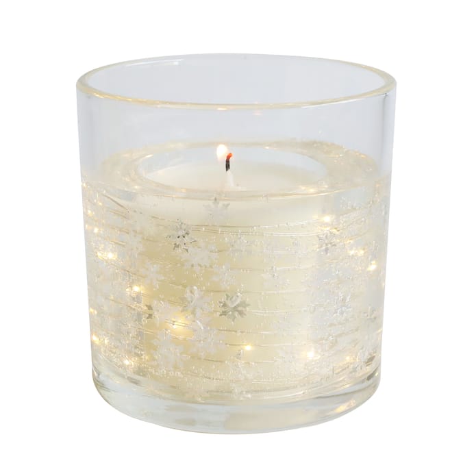 Wickford & Co Led Light Up Candle Warm Apple & Cinnamon - Snowflake