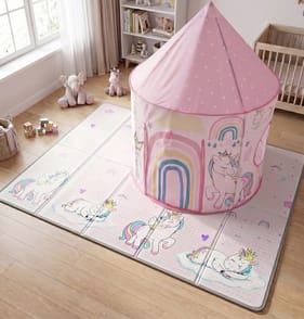 Liberty House Toys Kids Unicorn Play Tent and Play Mat Set