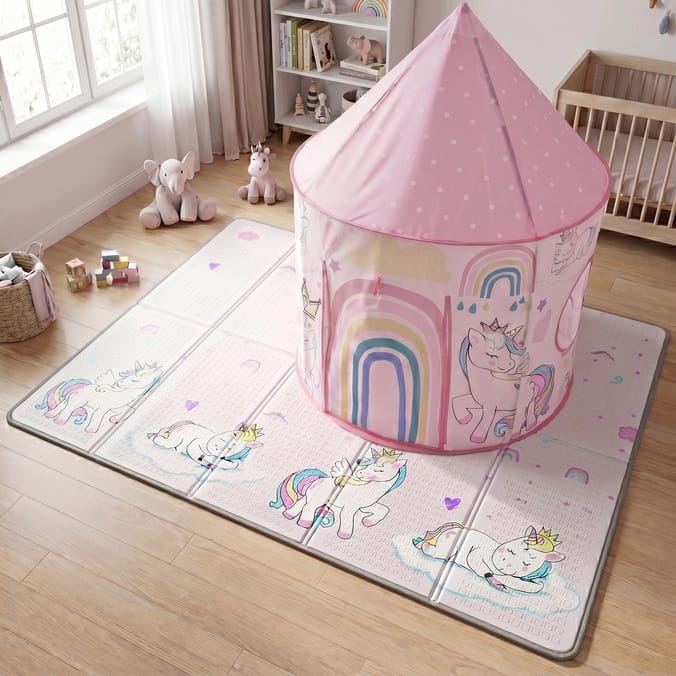 Liberty House Toys Kids Unicorn Play Tent and Play Mat Set
