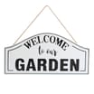 Jardin Metal Hanging Wall Sign -  Welcome To Our Garden