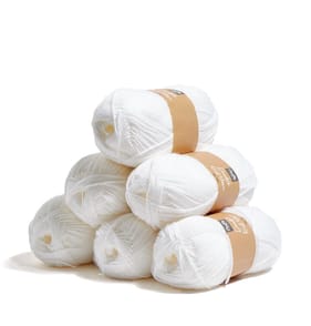 Crafty Things Double Knit Yarn 100g - White x6