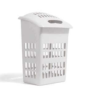 Home Utility Upright Laundry Basket - White