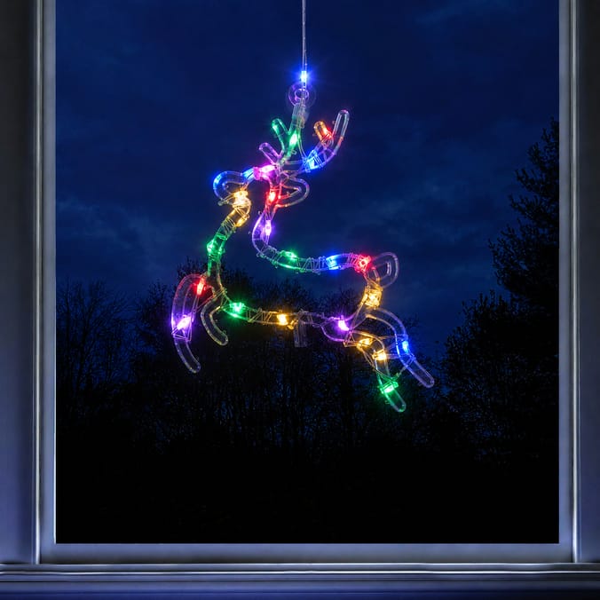 Prestige Battery Operated LED Reindeer Hanging Window Light