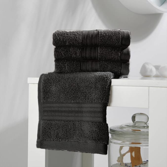 Home Collections Black 6 Luxury Face Cloths