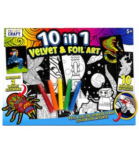 10 in 1 Velvet and Foil Art Kit Assorted