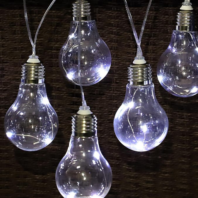 Firefly Solar Light 10 Light Bulb String Lights
