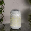 Firefly Solar Light Co Hanging Metal Lantern Solar Light - Grey