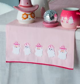 Spooky Disco Table Runner 1.8m - Gloria the Ghost