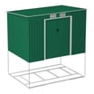StoreMore Lotus Hestia Pent Metal Shed Including Foundation Kit 9x6ft - Dark Green