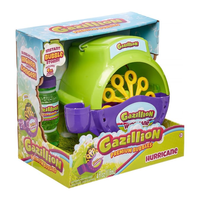 Gazillion Hurricane Bubble Machine with Bubbles 4oz