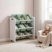 Liberty House Toys Kids 9 Bin Storage Unit - White & Forest Green