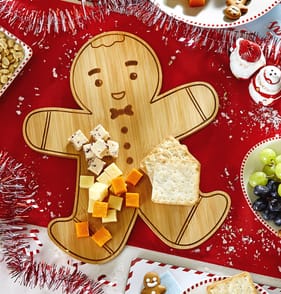 Home Collections Gingerbread Shaped Bamboo Serving Board